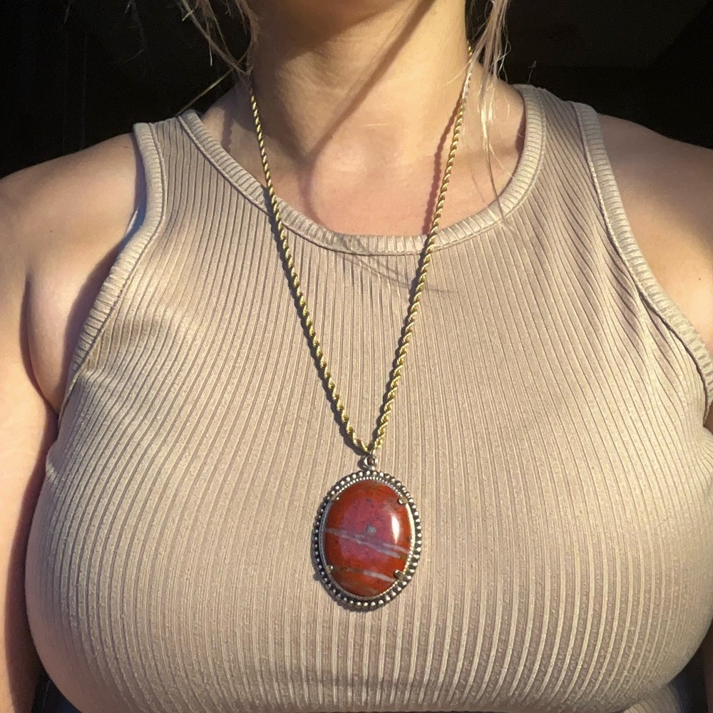 Vintage Red Jasper Necklace & Bracelet Set - Picture 4 of 10